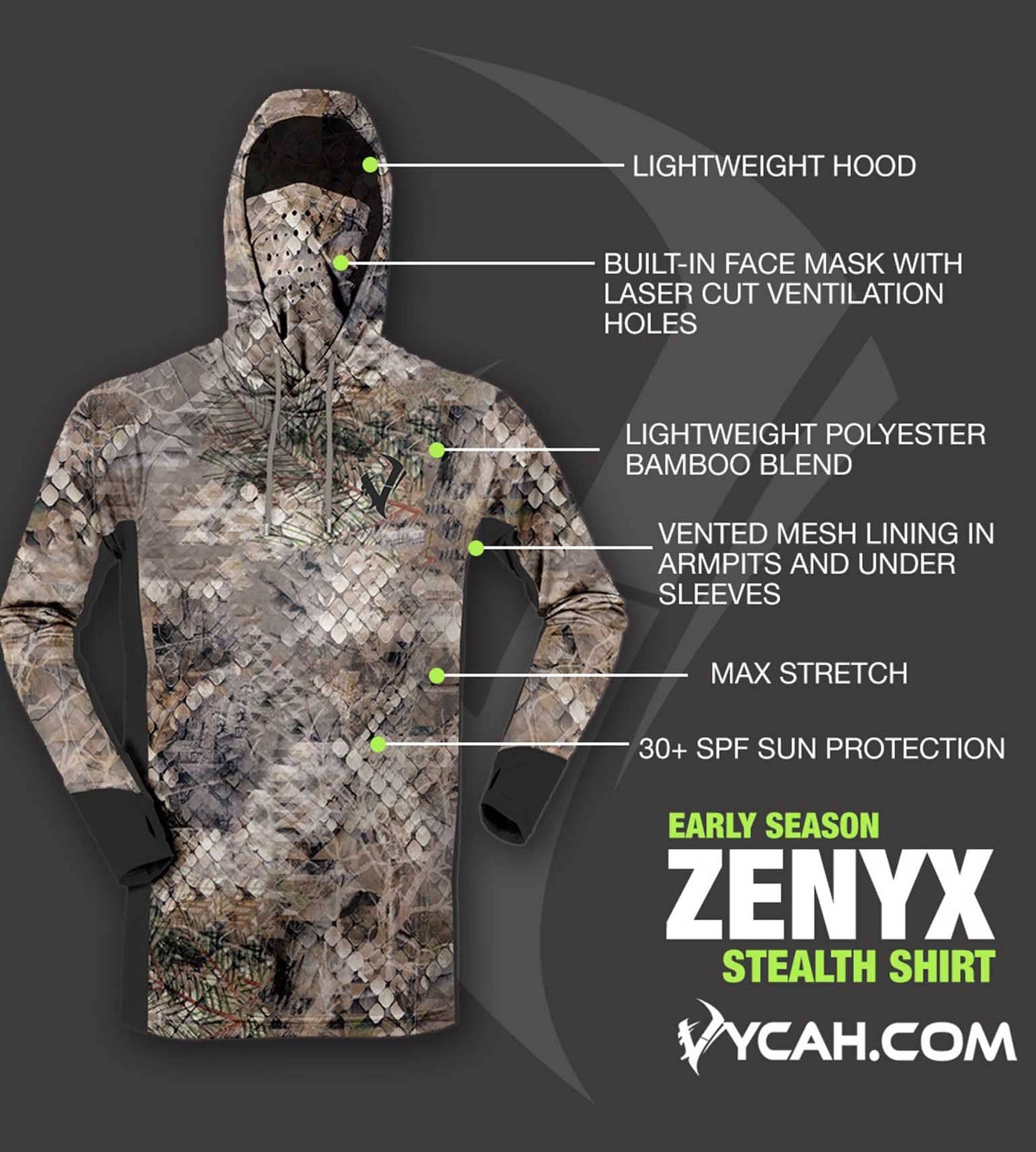 Vycah Zenyx Stealth Shirt - Fall Vycah Hunting Shirt The Snag Bin