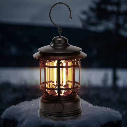 Portable Camping Lamp Rechargeable Retro Horselight Outdoor Multi-Functional Camping Tent Lamp Portable Lamp Stepless Dimming V.I.P Digital Presence   The Snag Bin