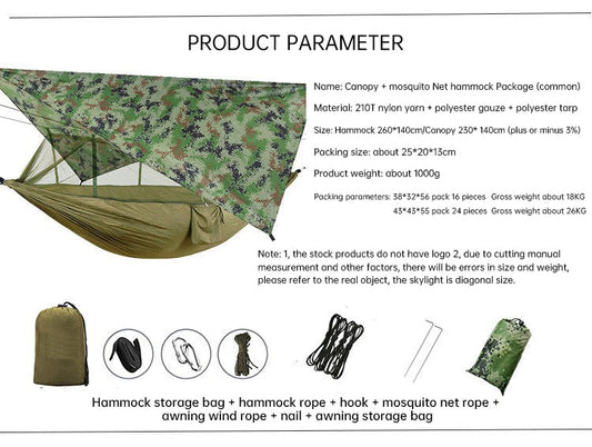 260x140cm Outdoor Double Camping Hammock with Mosquito Net and Rain Fly Tarp Lightweight Parachute Hammocks for Travel Hiking V.I.P Digital Presence   The Snag Bin