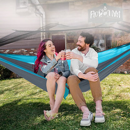 Light double nylon camping hammock with straps. Great for trips, beach, yard & garden. V.I.P Digital Presence   The Snag Bin