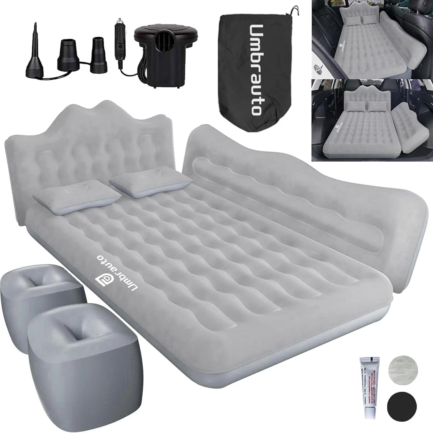 Umbrauto 29.53in/75cm Wide Car Air Mattress – Inflatable SUV, Truck & Van Back Seat Camping Bed with Pump & Pillows, Gray V.I.P Digital Presence  127.04 The Snag Bin