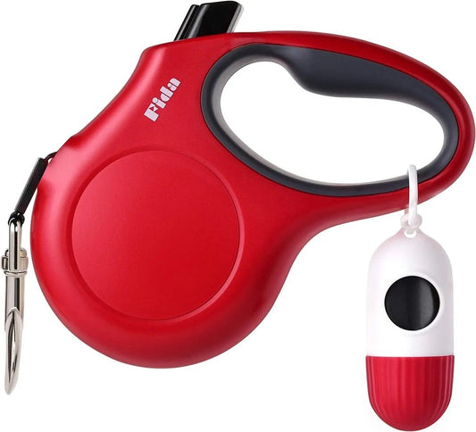 16 ft Retractable Dog Leash with Dispenser and Poop Bags - The Snag Bin