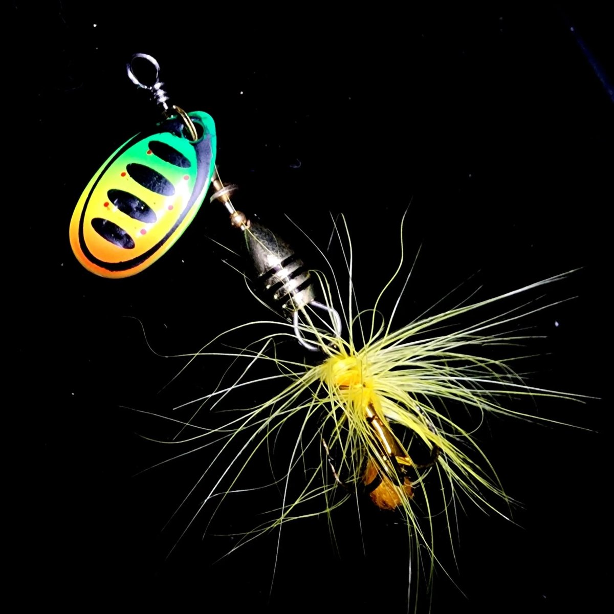 1/8oz Tungsten Inline Spinner "The Spin - N - Grin" - The Snag Bin