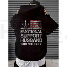 "Emotional Support Husband" – USA Flag Motif Graphic Apparel