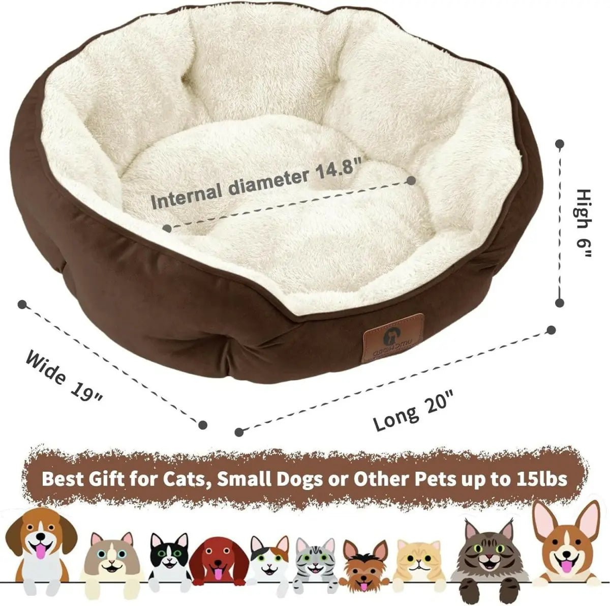 20 - Inch Pet Bed: Perfect for Puppies & Kittens - The Snag Bin