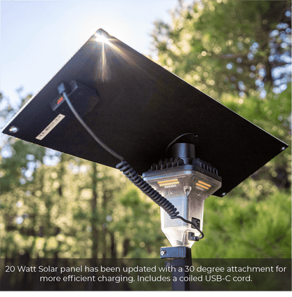 20 Watt Portable Solar Panel w/ LightRanger Receiver - The Snag Bin