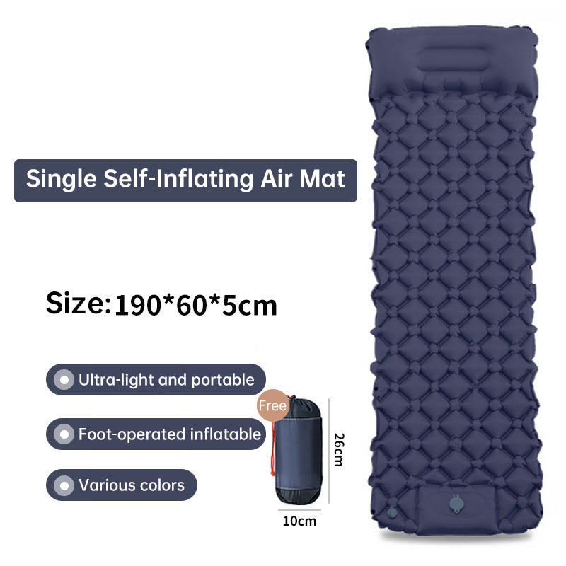 Outdoor double inflatable sleeping pad – with built-in pillow & pump, for camping, backpacking, hiking. V.I.P Digital Presence  36.94 The Snag Bin