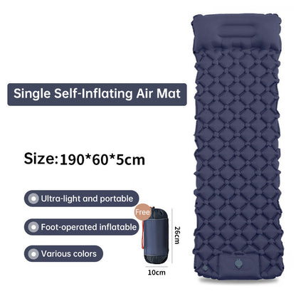 Outdoor double inflatable sleeping pad – with built-in pillow & pump, for camping, backpacking, hiking. V.I.P Digital Presence  36.94 The Snag Bin