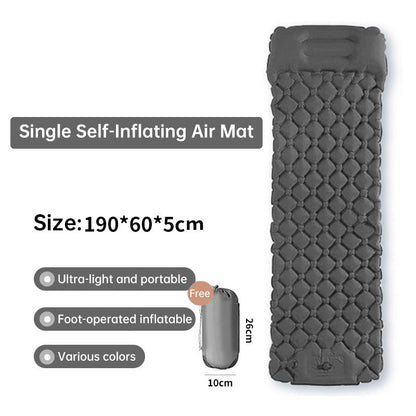 Outdoor double inflatable sleeping pad – with built-in pillow & pump, for camping, backpacking, hiking. V.I.P Digital Presence  36.94 The Snag Bin