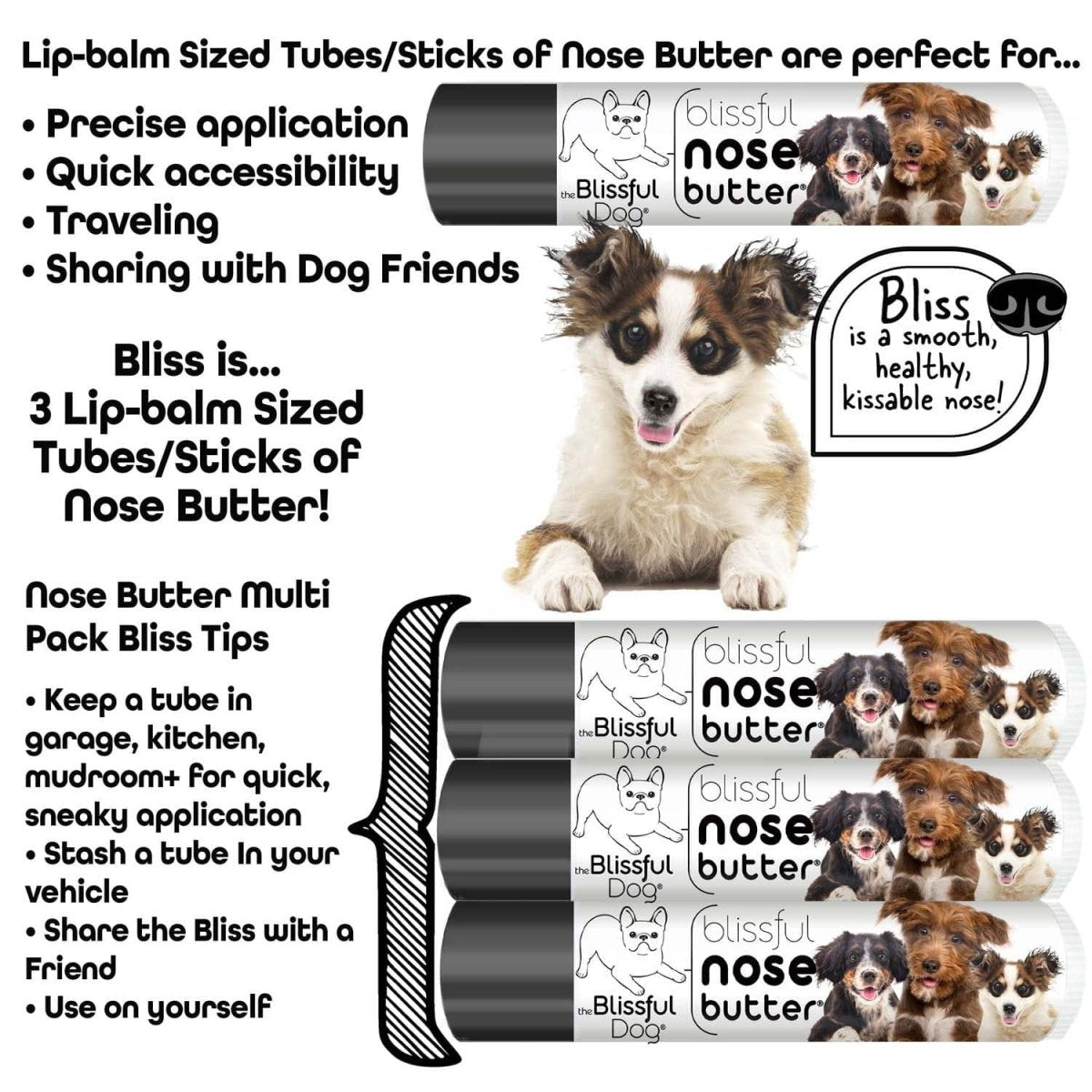 3 Cute Puppies Nose Butter - The Snag Bin
