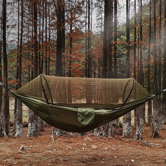 Automatic Quick Opening Mosquito Net Hammock Outdoor Camping Pole Mosquito Net Hammock Anti Roll Nylon Hammock V.I.P Digital Presence   The Snag Bin