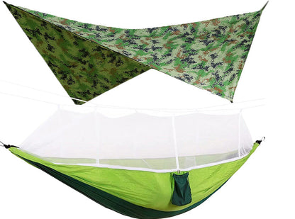 260x140cm Outdoor Double Camping Hammock with Mosquito Net and Rain Fly Tarp Lightweight Parachute Hammocks for Travel Hiking V.I.P Digital Presence  54.28 The Snag Bin