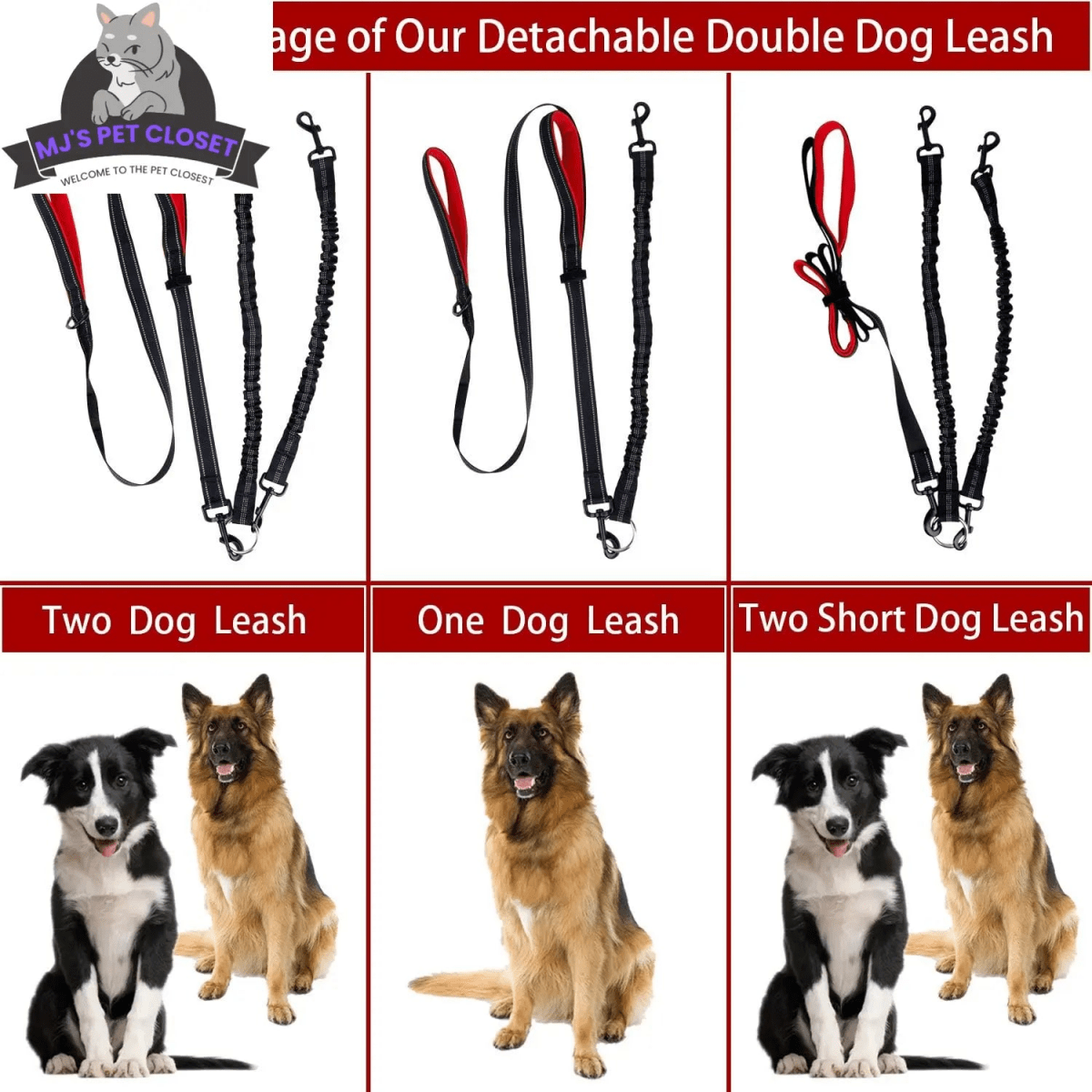 360° Swivel Double Dog Leash - No Tangles - The Snag Bin