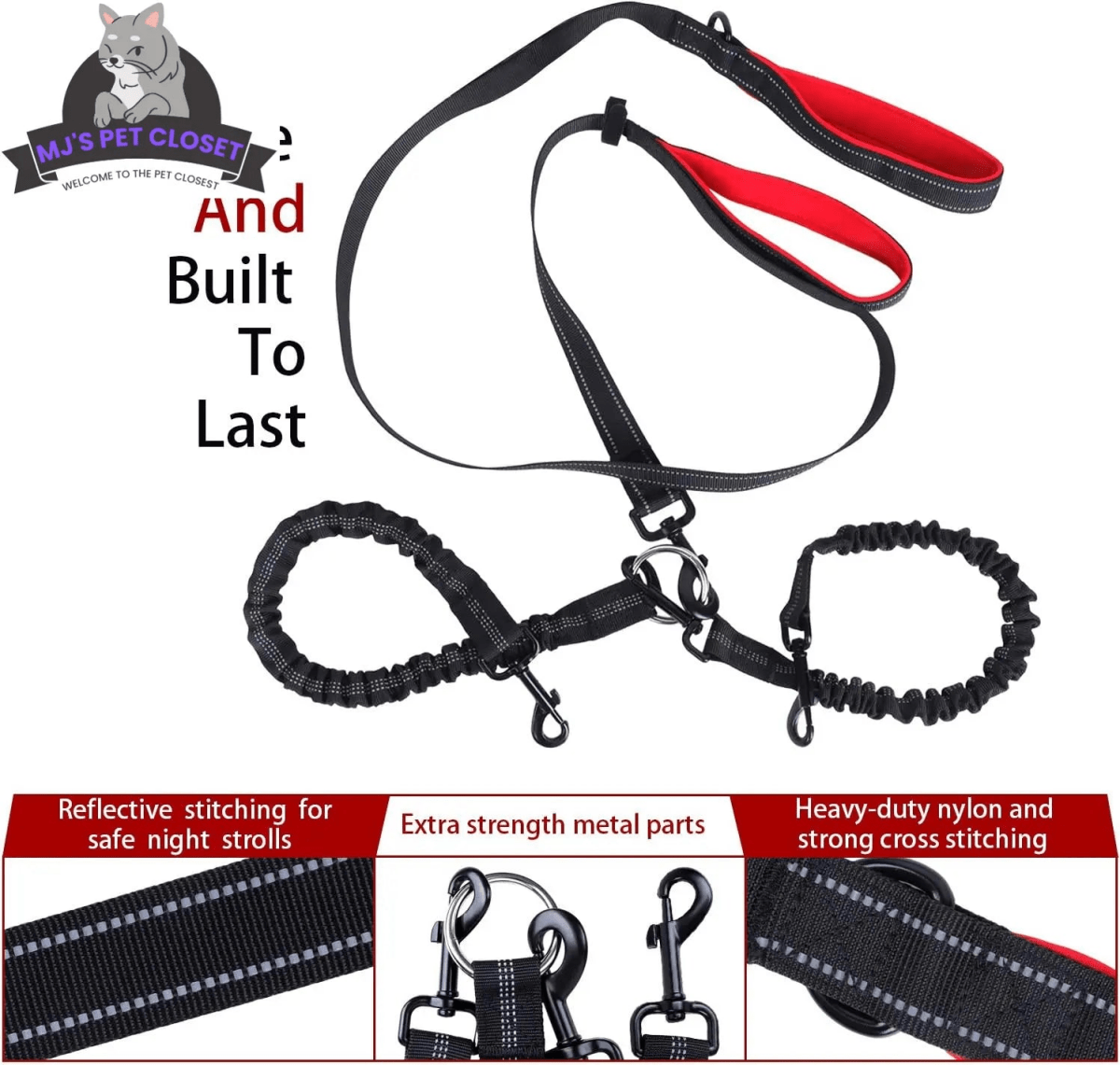 360° Swivel Double Dog Leash - No Tangles - The Snag Bin