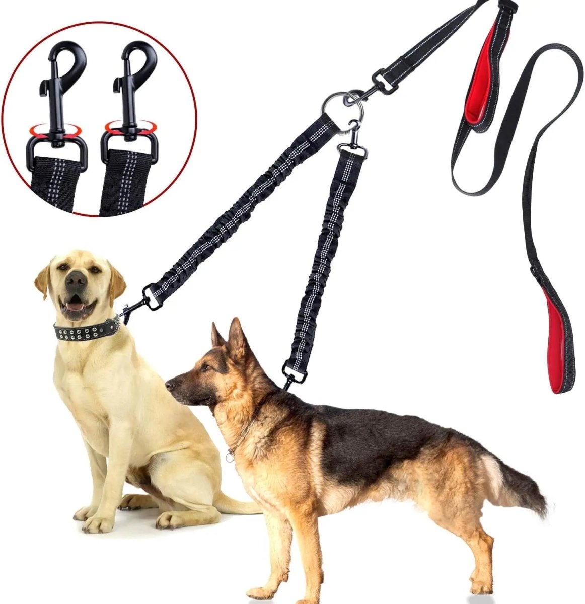 360° Swivel Double Dog Leash - No Tangles - The Snag Bin