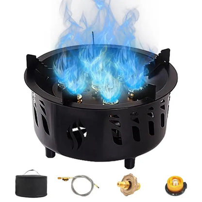 Camping Gas Burner 7-Core Strong Fire Power Portable Cassette Stove Carrying Bag Outdoor Camping Hiking fishing Supplies V.I.P Digital Presence   The Snag Bin