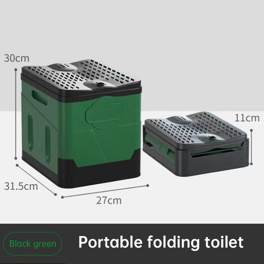 Portable folding camping toilet: adult/child use, self-contained, with lid and seat. V.I.P Digital Presence  45.90 The Snag Bin