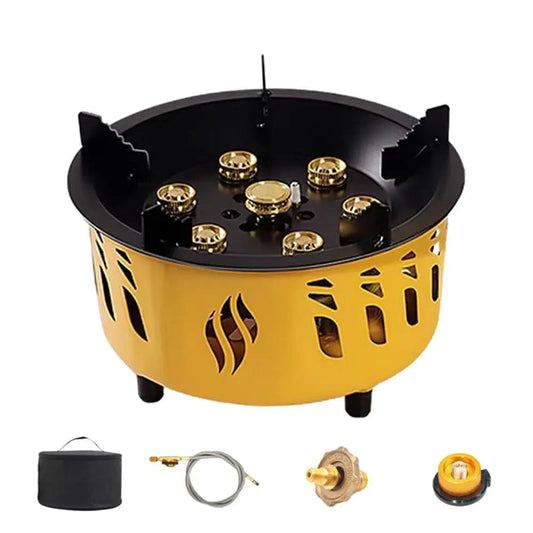 Camping Gas Burner 7-Core Strong Fire Power Portable Cassette Stove Carrying Bag Outdoor Camping Hiking fishing Supplies V.I.P Digital Presence  72.70 The Snag Bin