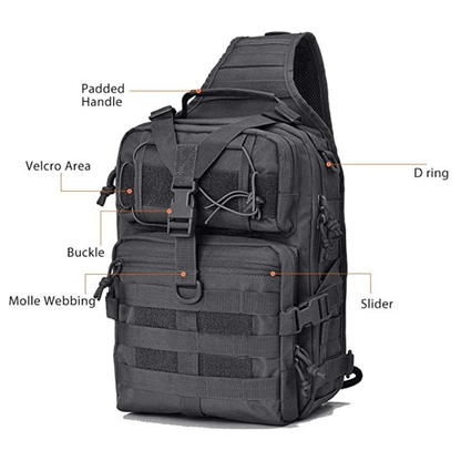 Tactical Medium 15L Sling Backpack Range Bag Mercantile Mountain Backpacks  The Snag Bin