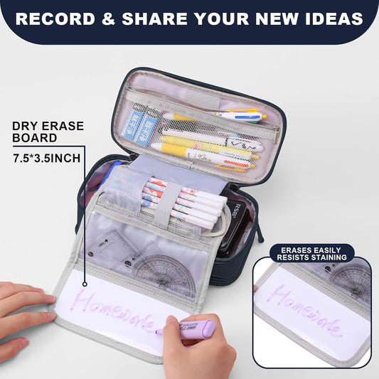 Pencil Case for Girlsboys,Large Pencil Pouch School Supplies for Kids with Dry-Erase Board,Big Capacity Zipper Cute Pen Box Bag Organizer,Backtoschool Gifts for Studentteens Women Collegeoffice – Free Shipping 45710da8725902f6932276ab3dad6c5d