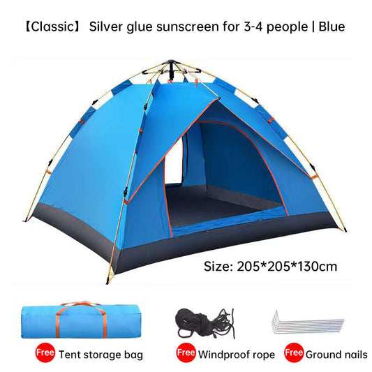 Quick-Deploy Green/White Outdoor Tent, Comfortably Accommodating 3-4 People on Camping Trips V.I.P Digital Presence  88.80 The Snag Bin