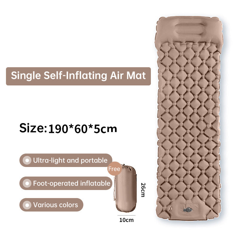 Outdoor double inflatable sleeping pad – with built-in pillow & pump, for camping, backpacking, hiking. V.I.P Digital Presence  36.94 The Snag Bin