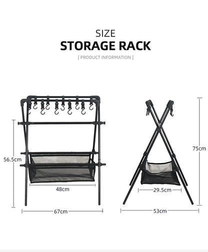 Outdoor camping folding shelf camping car drying rack drying net drying rack storage rack V.I.P Digital Presence   The Snag Bin