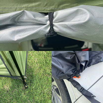 Outdoor car - trunk rear tent with canopy, sun - resistant camping equipment V.I.P Digital Presence   The Snag Bin