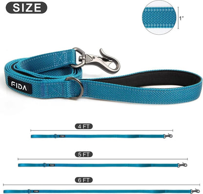 5 FT Heavy Duty Dog Leash with 2 Comfortable Padded Handles - The Snag Bin