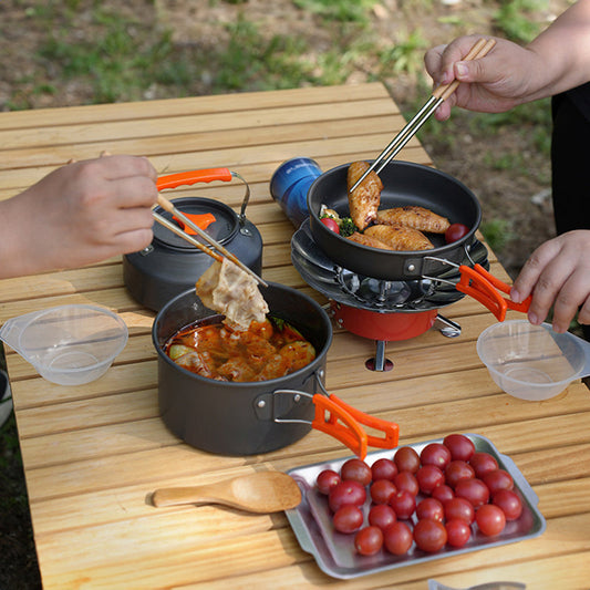 1-3 Person Camping Cookware Set: Light, Portable Pot & Pan in Carrying Bag, Ideal for Outdoor Trips V.I.P Digital Presence   The Snag Bin