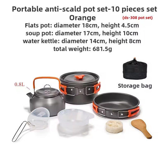 1-3 Person Camping Cookware Set: Light, Portable Pot & Pan in Carrying Bag, Ideal for Outdoor Trips V.I.P Digital Presence  40.68 The Snag Bin