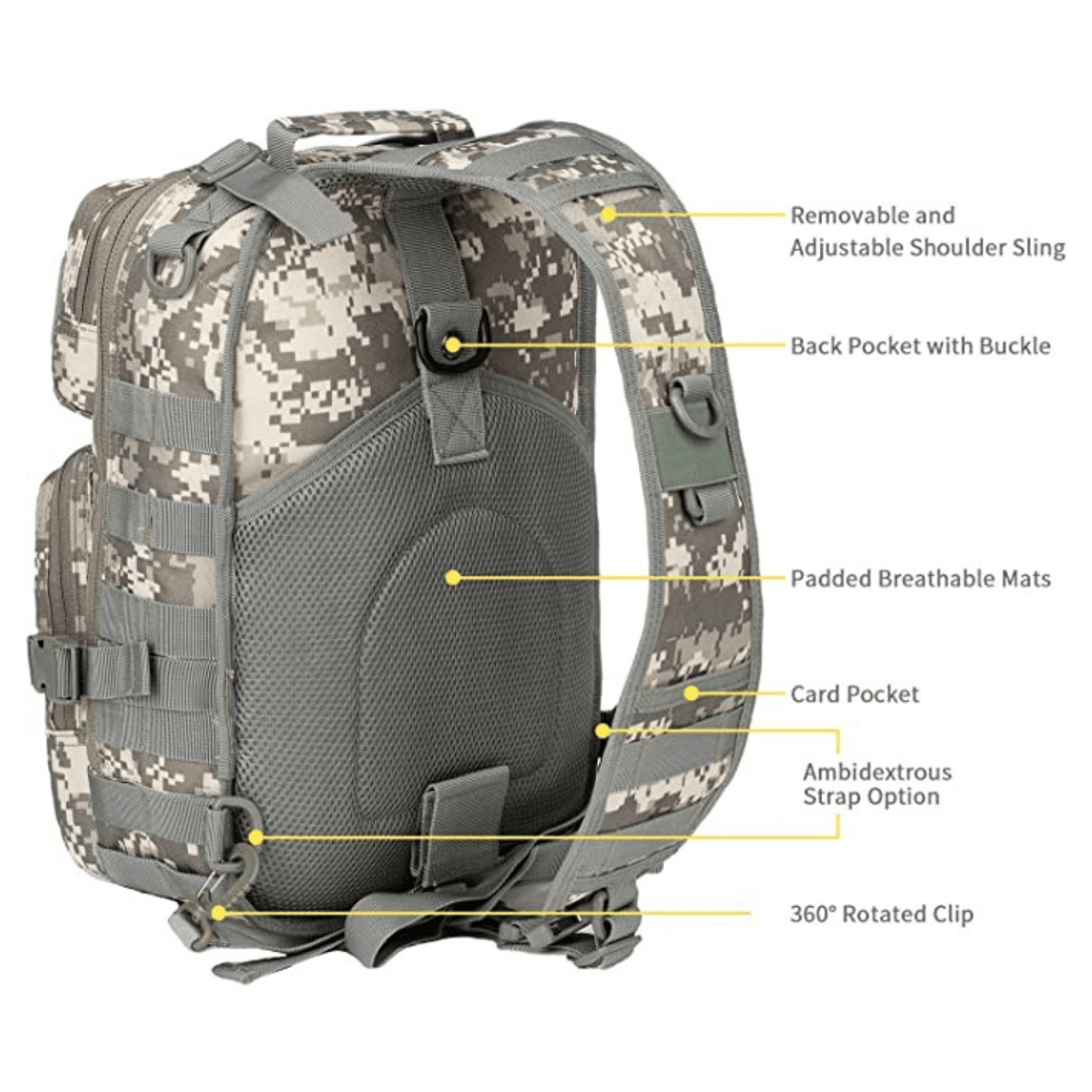 Tactical Medium 15L Sling Backpack Range Bag Mercantile Mountain Backpacks  The Snag Bin
