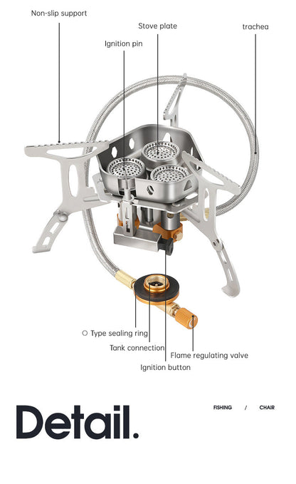 Design Camping Gas Stove Delicate Appearance Outdoor Hiking Portable Gas Stov V.I.P Digital Presence   The Snag Bin