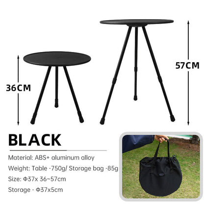 Outdoor Furniture Balcony Lightweight Portable Aluminum Height Adjustable Small Round Outdoor Folding Picnic Camping Table V.I.P Digital Presence  39.12 The Snag Bin