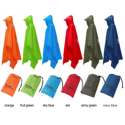 3 - in - 1 Waterproof Rain Poncho for Outdoor Use: Motorcycle, Camping, Hiking & Travel V.I.P Digital Presence   The Snag Bin