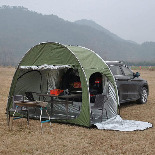 Outdoor car - trunk rear tent with canopy, sun - resistant camping equipment V.I.P Digital Presence   The Snag Bin