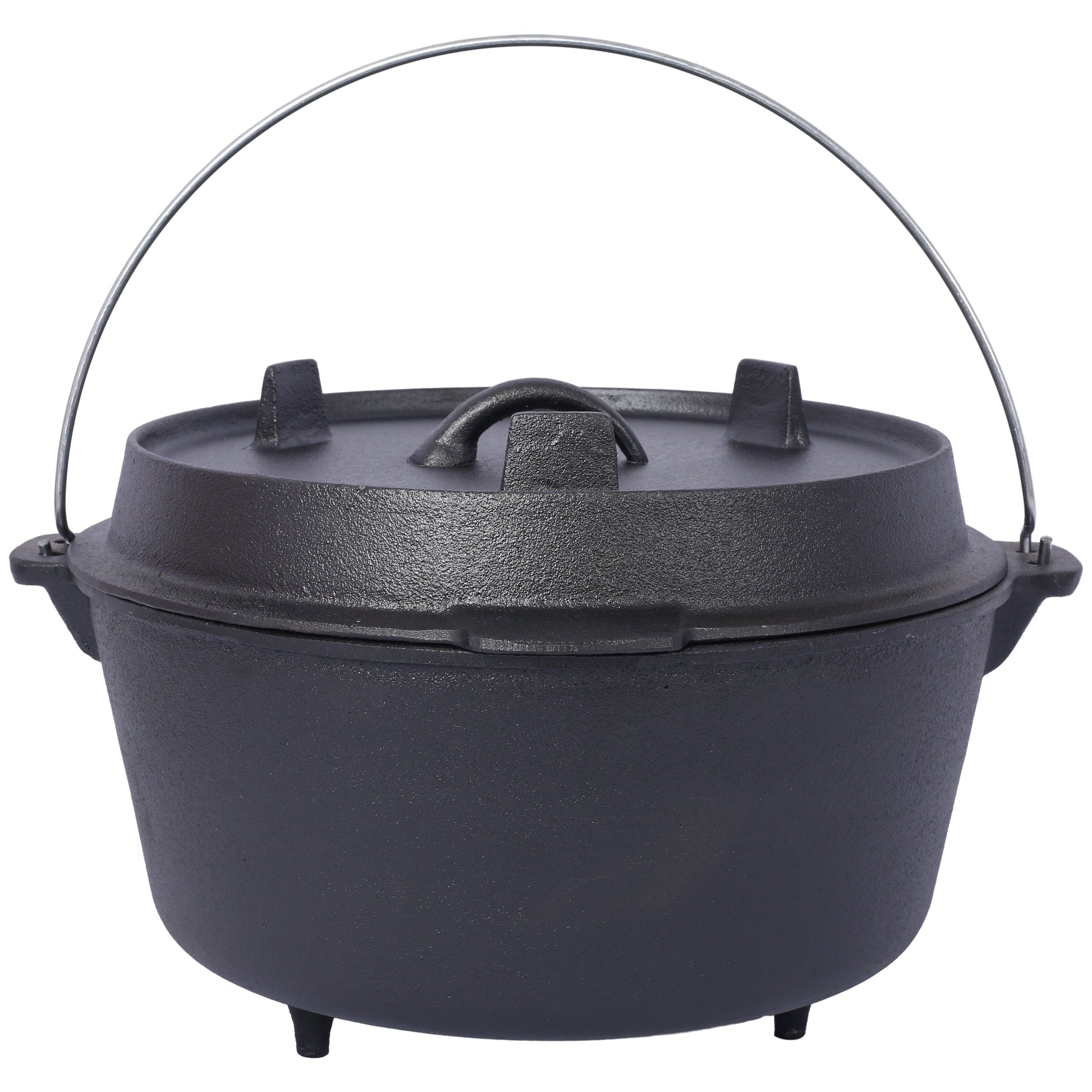 ast iron Dutch oven with lid, outdoor camping deep pot, used for camping, cooking, barbecue and leg rest, 8 Quart V.I.P Digital Presence   The Snag Bin