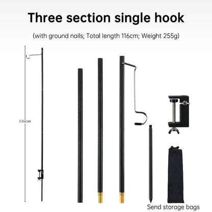 Outdoor Lightweight Aluminum Alloy Portable Camping Lamp Holder Lantern Stand with Storage Bag V.I.P Digital Presence  21.90 The Snag Bin