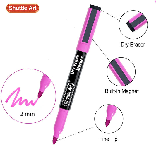 Dry Erase Markers, 15 Colors Magnetic Whiteboard Markers with Erase,Fine Tip Dry Erase Markers Perfect for Writing on Whiteboards, Dry-Erase Boards,Mirrors – Free Shipping 755f83addce00f2294cd896f6b61b99d