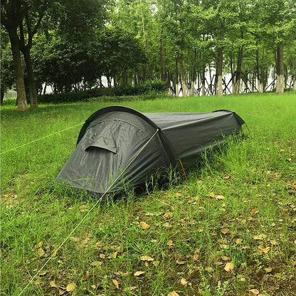 Camping Single Person Tent Ultralight Compact Outdoor Sleeping Bag Tent Larger Space Waterproof Backpacking Tent Cover Hiking V.I.P Digital Presence   The Snag Bin