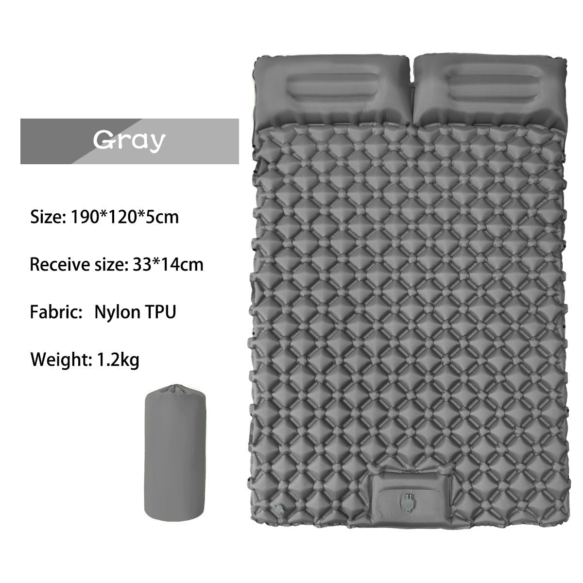 Outdoor double inflatable sleeping pad – with built-in pillow & pump, for camping, backpacking, hiking. V.I.P Digital Presence  63.46 The Snag Bin