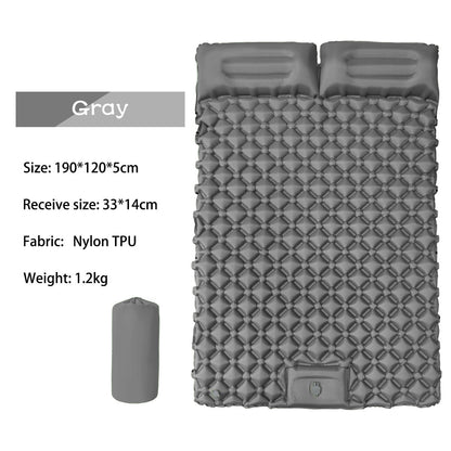 Outdoor double inflatable sleeping pad – with built-in pillow & pump, for camping, backpacking, hiking. V.I.P Digital Presence  63.46 The Snag Bin