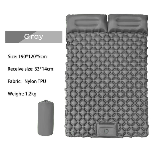 Outdoor double inflatable sleeping pad – with built-in pillow & pump, for camping, backpacking, hiking. V.I.P Digital Presence  63.46 The Snag Bin