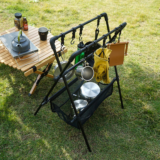 Outdoor camping folding shelf camping car drying rack drying net drying rack storage rack V.I.P Digital Presence   The Snag Bin