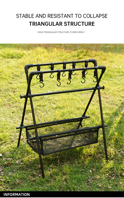 Outdoor camping folding shelf camping car drying rack drying net drying rack storage rack V.I.P Digital Presence   The Snag Bin