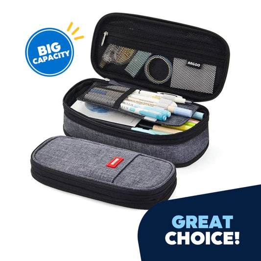 Large Capacity Colored Canvas Pencil Case - Storage Pouch Marker Pen Big Stationery Case Simple Great Bag Holder for Middle High School Office College Student Unisex Adult Teen Gift (Gray) – Free Shipping 8fee263a105988a5c1dca48f3e19105c