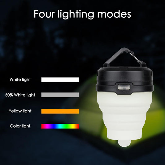 Retractable Camping Light LED Flashlight Portable Lantern 4 Modes Mini Hook Hanging TentEmergencyTorch Outdoor V.I.P Digital Presence   The Snag Bin