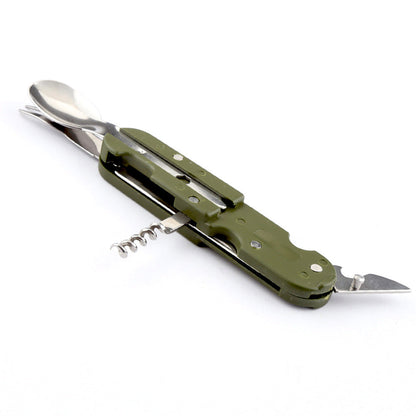 Camping Folding Knife Fork And Spoon Combination Stainless Steel Tableware Knife And Fork Multi-Function Knife Disassembly And Assembly Tableware V.I.P Digital Presence   The Snag Bin