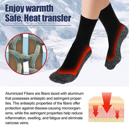 35 Degrees Aluminized Fibers Heating Socks, Relieve Vein Spontaneous Heat Constant Temperature Comfortable Warm Foot Cold Protection Socks V.I.P Digital Presence   The Snag Bin