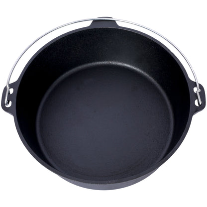 ast iron Dutch oven with lid, outdoor camping deep pot, used for camping, cooking, barbecue and leg rest, 8 Quart V.I.P Digital Presence   The Snag Bin